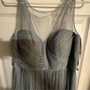 Jenny Yoo Strapless blue Gray Dress